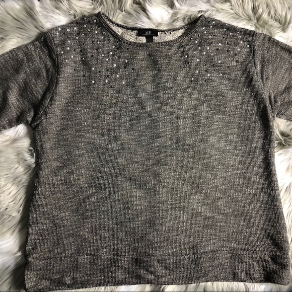 AGB Woman 2X Pearl and Rhinestone sweater - Picture 4 of 7
